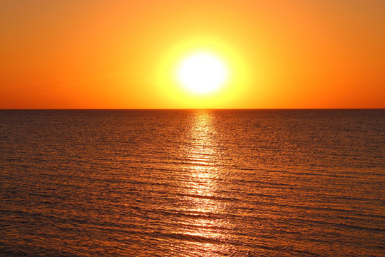 Beautiful sunset on the sea. Background. Texture.