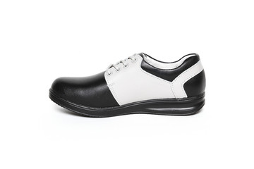 Women's demi-season shoes leather isolated on white background