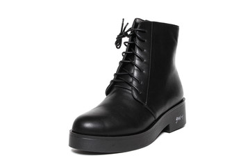 Women's demi-season shoes leather isolated on white background