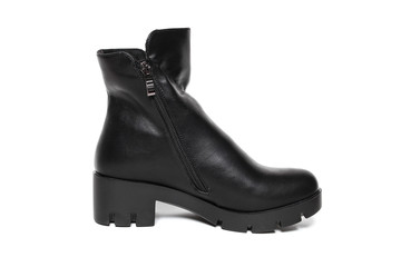 Women's demi-season shoes leather isolated on white background