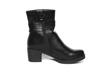 Women's demi-season shoes leather isolated on white background