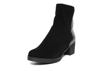 Women's demi-season shoes leather isolated on white background