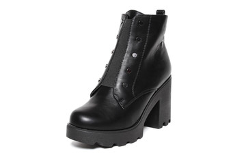 Women's demi-season shoes leather isolated on white background