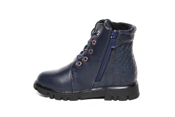 Women's demi-season shoes leather isolated on white background