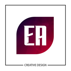 Fototapeta premium Initial Letter EA Logo Template Design Vector Illustration