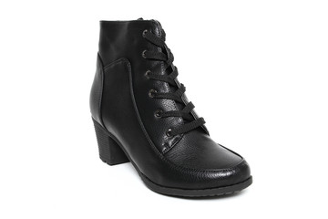 Women's demi-season shoes leather isolated on white background