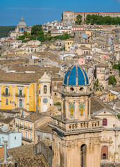 Panoramic view of Ragusa Ibla, baroque town in Sicily (Sicilia), southern Italy.