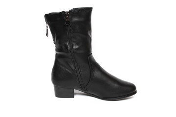 Women's demi-season shoes leather isolated on white background