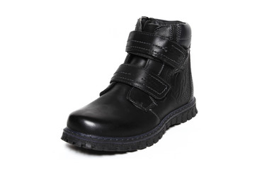 Women's demi-season shoes leather isolated on white background