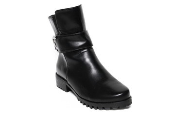 Women's demi-season shoes leather isolated on white background