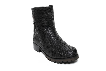 Women's demi-season shoes leather isolated on white background