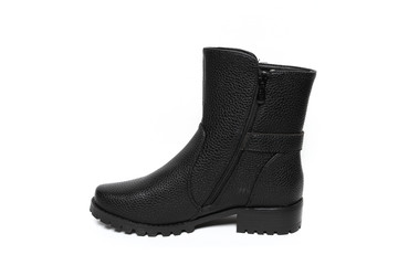 Women's demi-season shoes leather isolated on white background