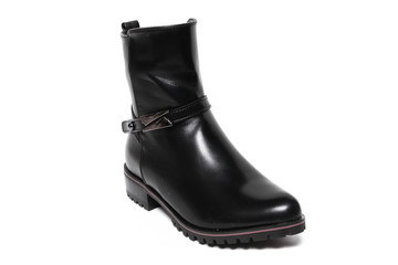 Women's demi-season shoes leather isolated on white background