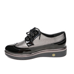 Women's demi-season shoes leather isolated on white background