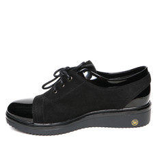 Women's demi-season shoes leather isolated on white background