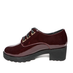 Women's demi-season shoes leather isolated on white background