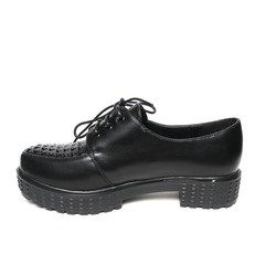 Women's demi-season shoes leather isolated on white background