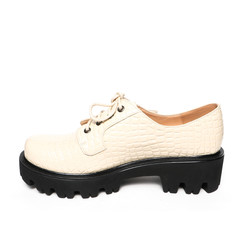 Women's demi-season shoes leather isolated on white background