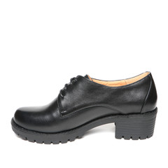 Women's demi-season shoes leather isolated on white background