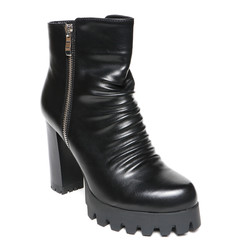 Women's demi-season shoes leather isolated on white background