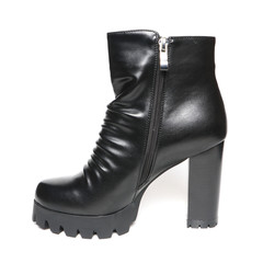 Women's demi-season shoes leather isolated on white background