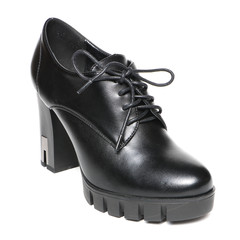 Women's demi-season shoes leather isolated on white background