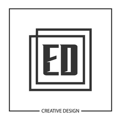 Obraz premium Initial Letter ED Logo Template Design Vector Illustration
