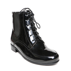 Women's demi-season shoes leather isolated on white background