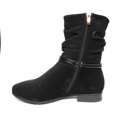 Women's demi-season shoes leather isolated on white background