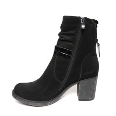 Women's demi-season shoes leather isolated on white background