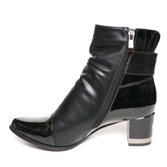 Women's demi-season shoes leather isolated on white background