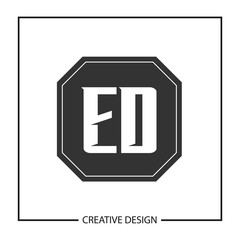 Initial Letter ED Logo Template Design Vector Illustration