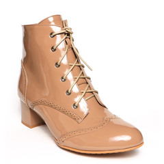 Women's demi-season shoes leather isolated on white background