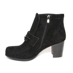 Women's demi-season shoes leather isolated on white background