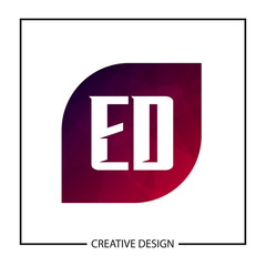 Initial Letter ED Logo Template Design Vector Illustration