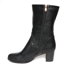 Women's demi-season shoes leather isolated on white background