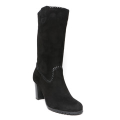 Women's demi-season shoes leather isolated on white background