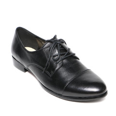 Women's demi-season shoes leather isolated on white background