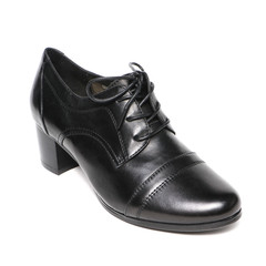 Women's demi-season shoes leather isolated on white background