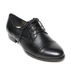 Women's demi-season shoes leather isolated on white background