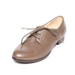 Women's demi-season shoes leather isolated on white background