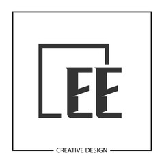 Initial Letter EE Logo Template Design Vector Illustration