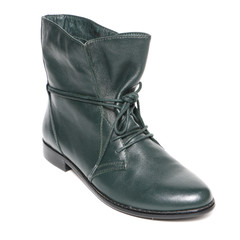 Women's demi-season shoes leather isolated on white background