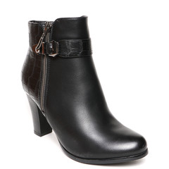 Women's demi-season shoes leather isolated on white background