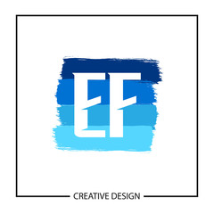 Initial Letter EF Logo Template Design Vector Illustration
