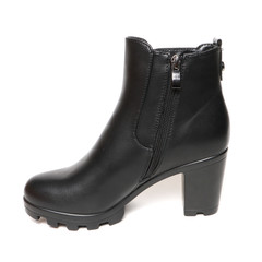 Women's demi-season shoes leather isolated on white background