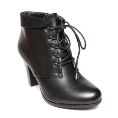 Women's demi-season shoes leather isolated on white background