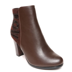 Women's demi-season shoes leather isolated on white background