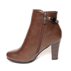 Women's demi-season shoes leather isolated on white background