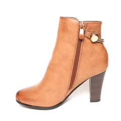 Women's demi-season shoes leather isolated on white background